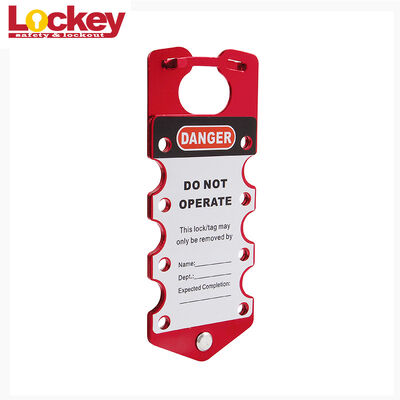 Aluminum Alloy Red Labelled Anodized Lock Out Tag Out Hasp